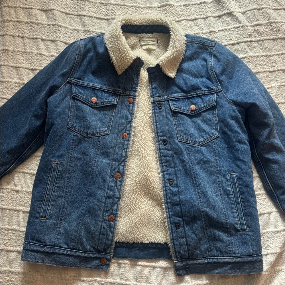 Madewell Denim Sherpa-Lined Jacket